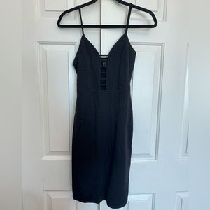 Forever21 black party/clubbing dress with front cutouts (size M)